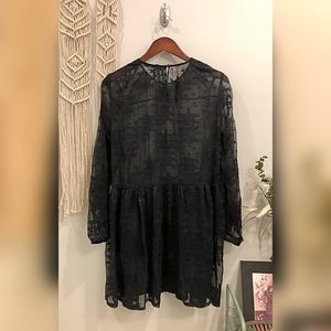 LITTLE WHITE LIES || Sheer Black Charli Dress